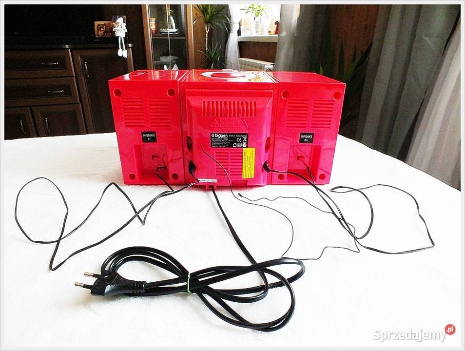 Różowa MINI Wieża CD BigBen Aux Radio Wieże i miniwieże Żary