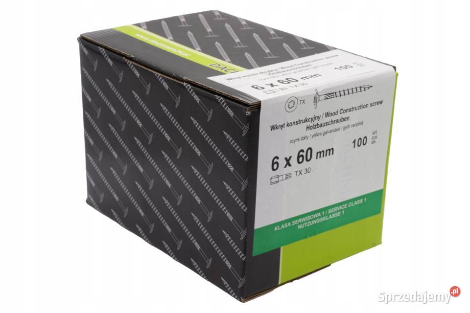 Wkręty ciesielskie talerzowe 6x60 Sieradz sprzedam