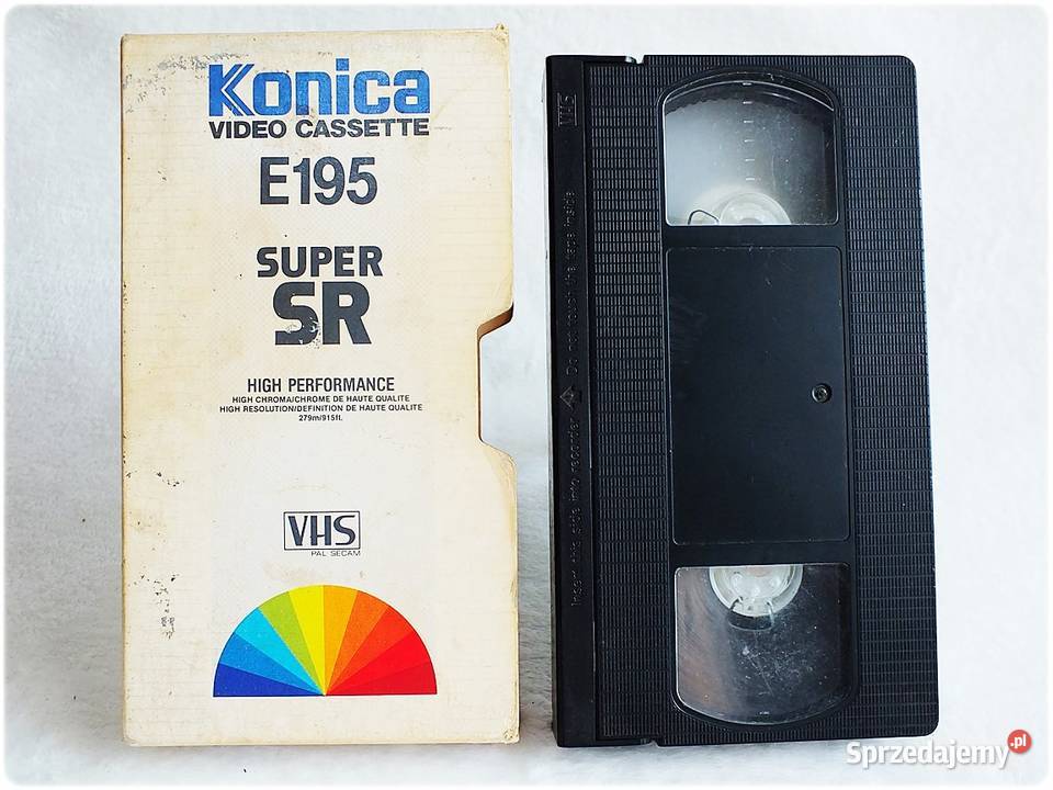 Kaseta VHS KONICA 180 minut Nagrane Filmy lubuskie Żary sprzedam
