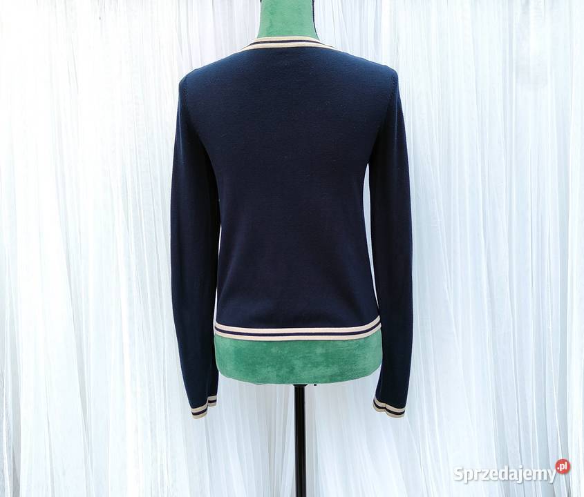 Prosty elegancki sweter kardigan L 40 M 38 niebieski zachodniopomorskie Szczecin