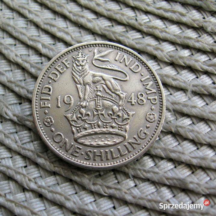 Wielka brytania 1 Szyling 1948r Angielski Kalisz