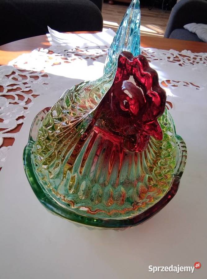 Duża kura z kolorowego szkła śląskie Żory sprzedam