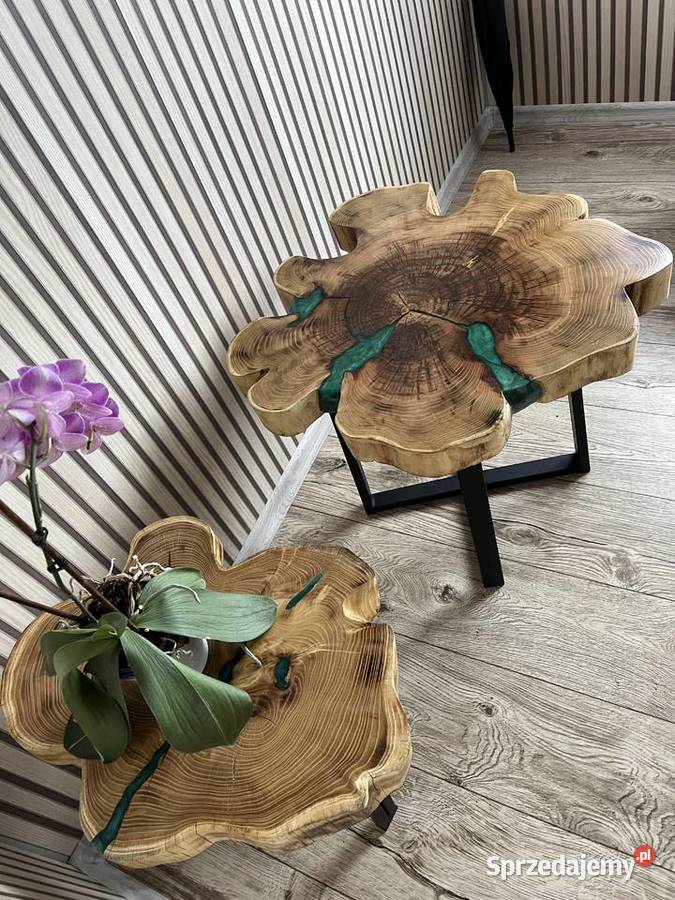 Stoliki kawowe plaster akacji orzecha dębu Inwałd