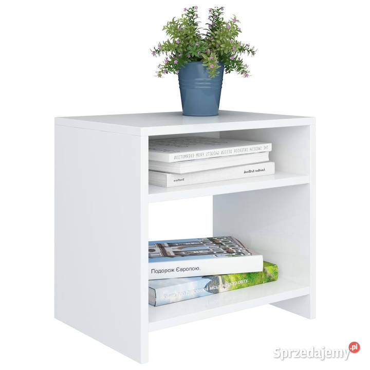 Szafki nocne 2 białe 40x30x40 materiał Warszawa