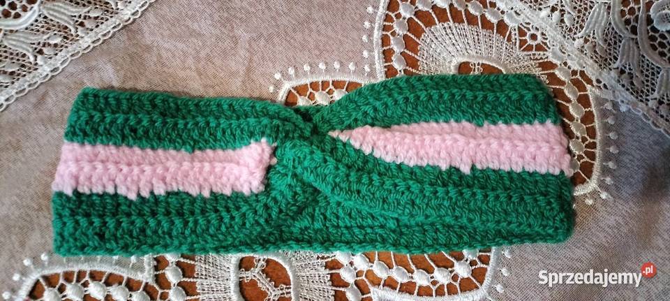 Ręcznie robiona opaska na głowę ciepła Częstochowa