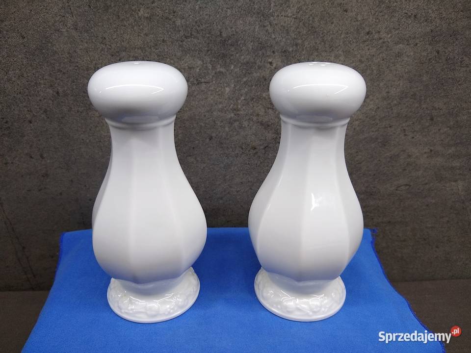 Duża solniczka i pieprzniczka Rosenthal Biała Kalisz