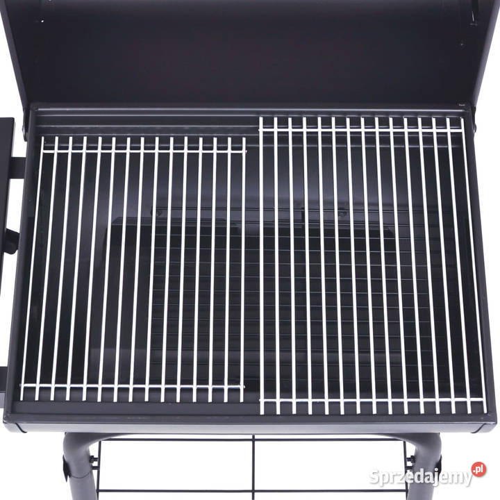 Grill ogrodowy z wędzarnią i dolną półką czarny sprzedam