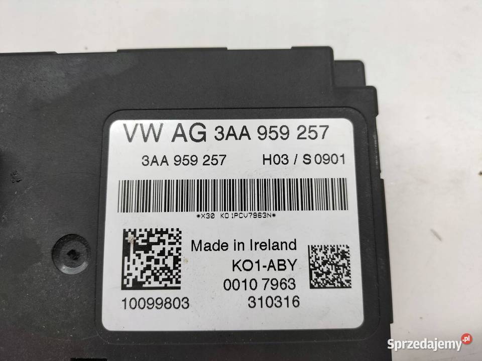 MODUŁ 3AA959257 VW Volkswagen Touran III 2015 Rok produkcji 2016