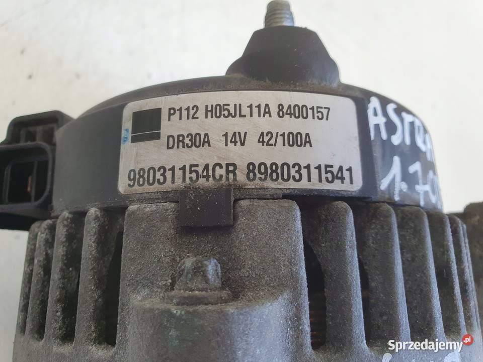 ALTERNATOR Opel Astra IV J 17 CDTI 8980311541 Chełm