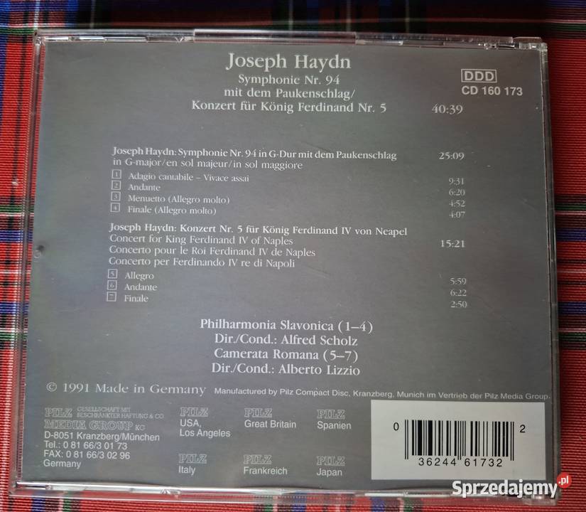 Joseph Haydn Symphonie 94 Vienna Master Series Kraków sprzedam