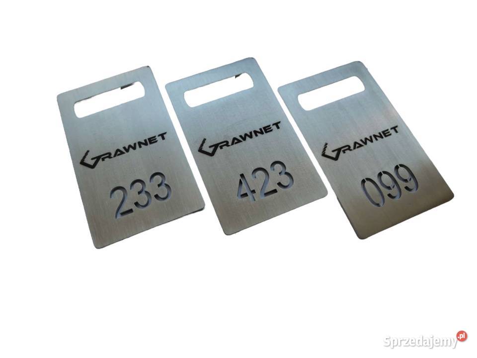 Numerek zawieszka brelok do szatni ze stali mazowieckie Chynów