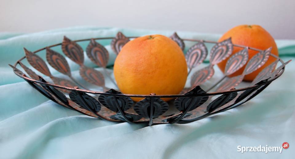 Szwedzka ażurowa metalowa patera indyjska w Lublin