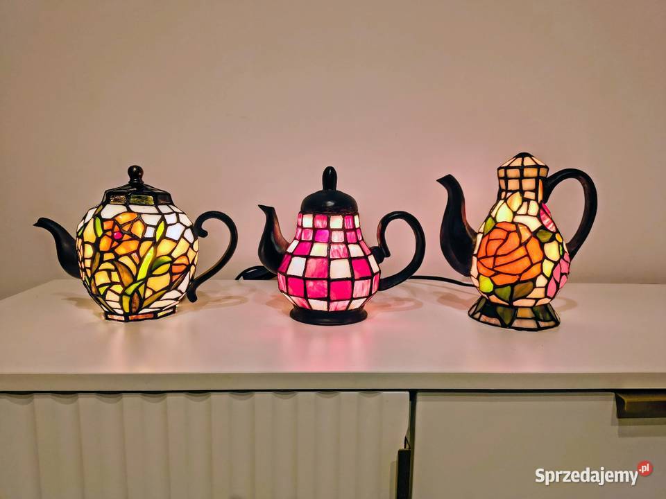 Tiffany lampa witrażowa stołowa nocna biurowa Zaręba