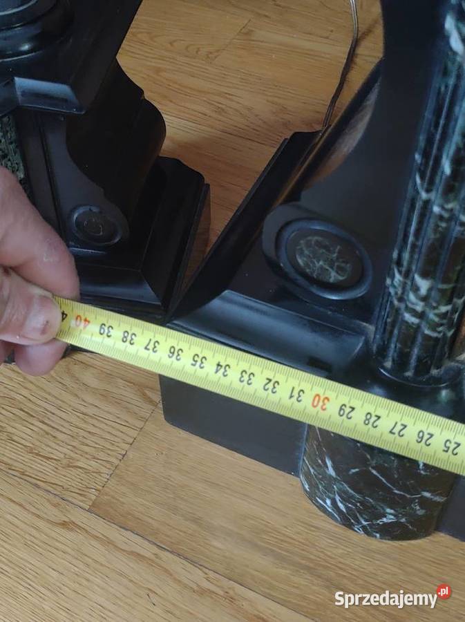 zegar marmuroewy z francji z kaladabrami Fałków sprzedam