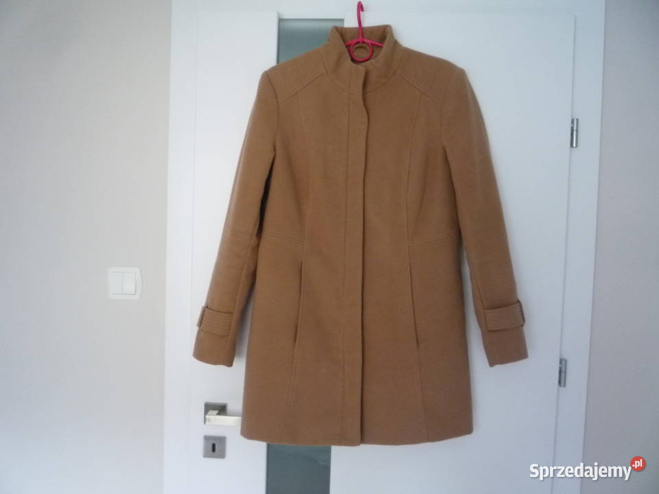 Orsay 38M Długa Kurtka beżowa camel jesienna Szczecin