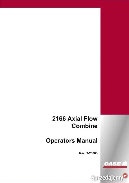 Instrukcja CASE IH 2166 Axial Flow 2144 Szamotuły