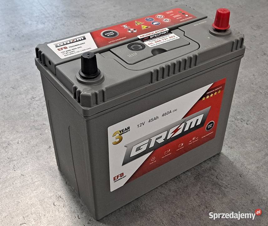Akumulator GROM EFB STARTSTOP 45Ah 460A Japan Rok produkcji 2023