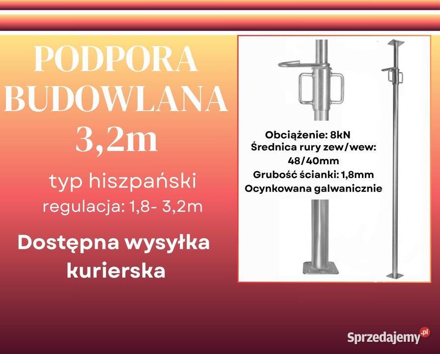 Stempel budowlany typ hiszpański 32m podpora Dąbrowa Górnicza