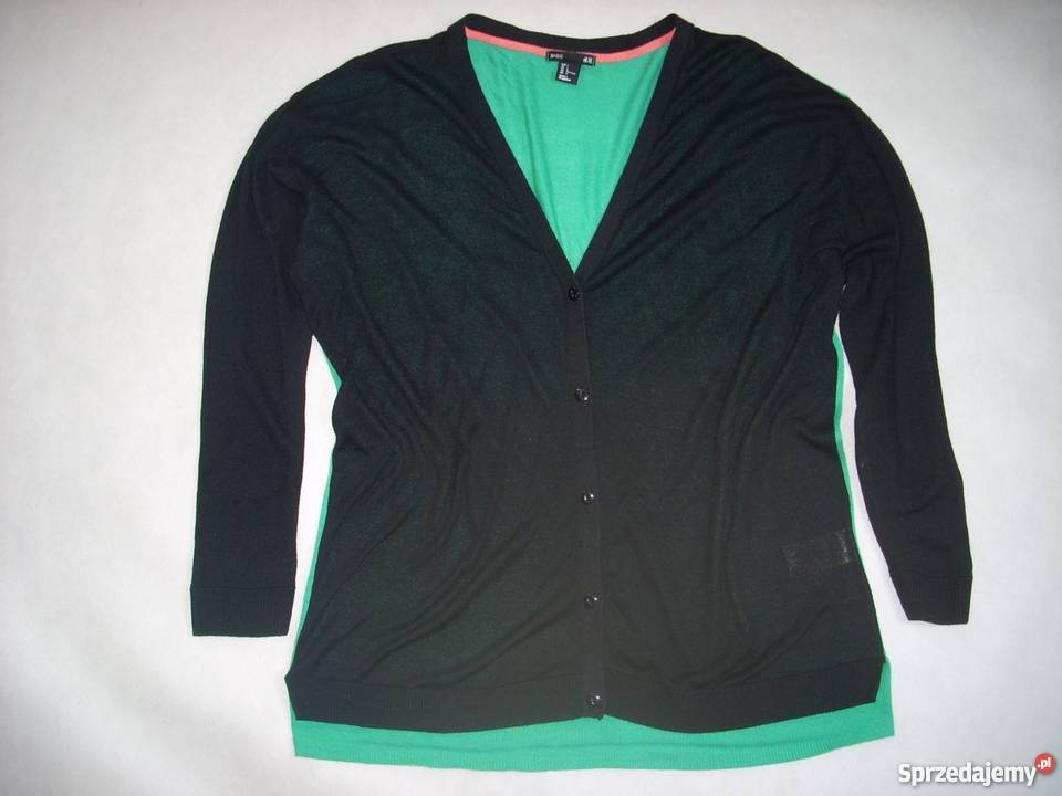 HM sweterek zielonyczarny zapinany 42 44 xl xxl Nowy Sącz