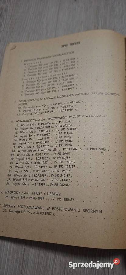 Pierwsze wydanie Zbiór orzecznictwa wynalazczość wielkopolskie Łęczyca sprzedam