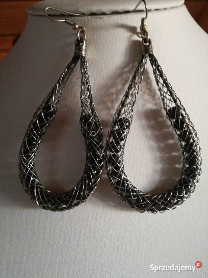 Kolczyki z kuleczkami czarnymi lubelskie Lublin