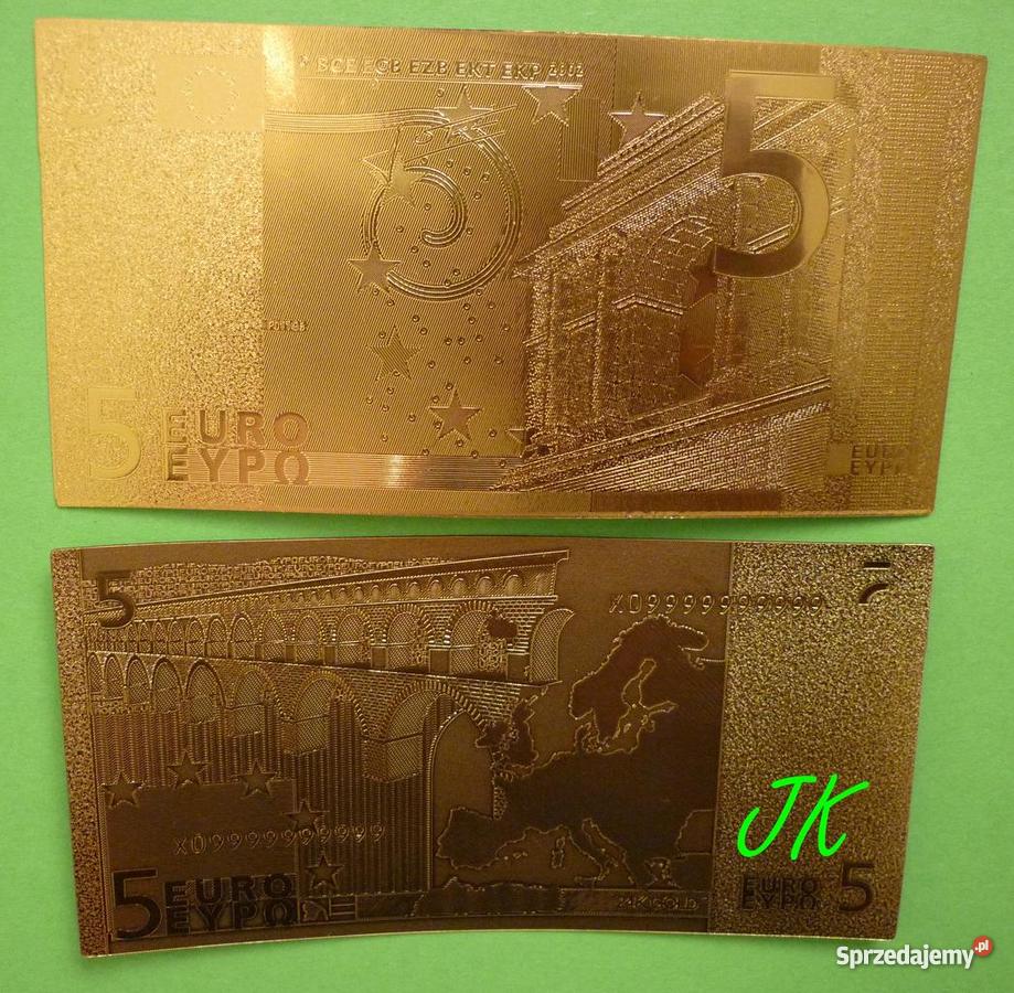 ZŁOTY BANKNOT 510 2050100200500 EURO ZŁOTO 24 Ka sprzedam