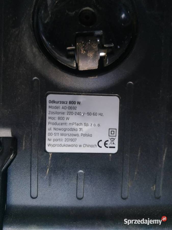 uskodzony odkurzacz HOFFEN AD0692 śląskie