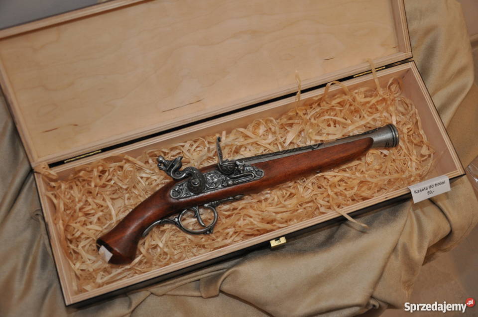 Replika broni niemiecki pistolet skałkowy XVIIw Środa Wielkopolska