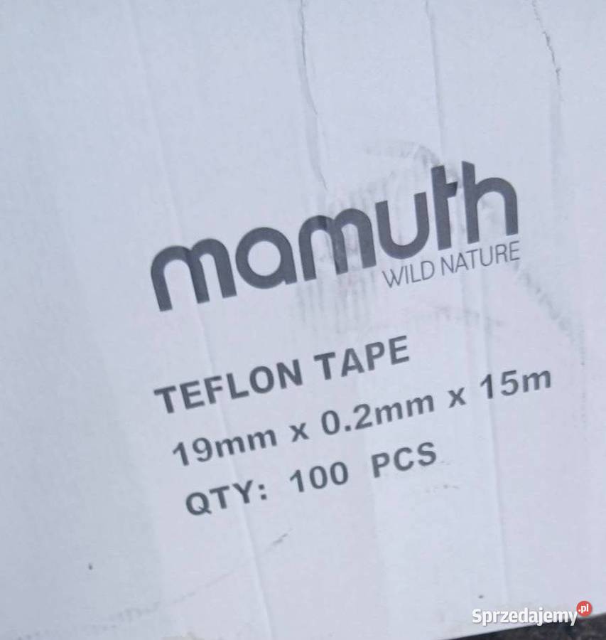 Taśma teflonowa Mamuth 19mm x 02mm x 15m 100 Pozostałe Radzymin sprzedam