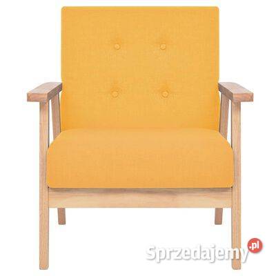 vidaXL Fotel żółty tkanina244657 Meble Warszawa sprzedam