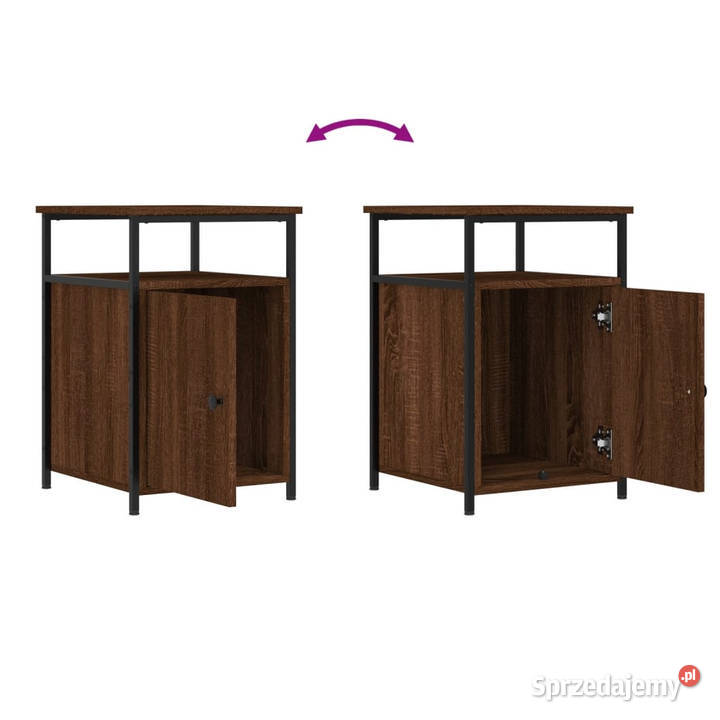 Szafki nocne 2 brązowy dąb 40x42x60 WM826042 Nocne