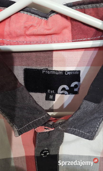 Koszula męska w czerwono czarną kratę bawełna Radom