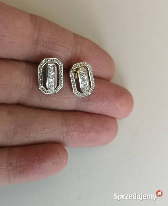 złote kolczyki białe złoto 585 Toruń