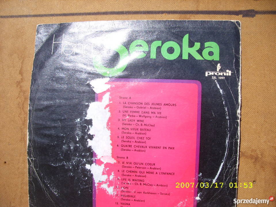 Pop LP HENRI SEROKALA CHANSON dolnośląskie Wołów