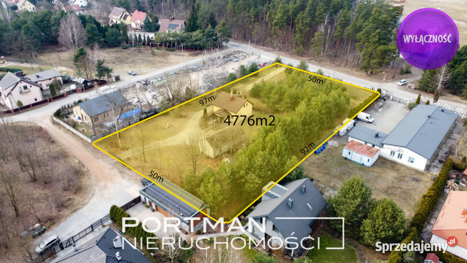 Działka Wiązowna 4776m2 NA SPRZEDAŻ asfalt Wiązowna Kościelna