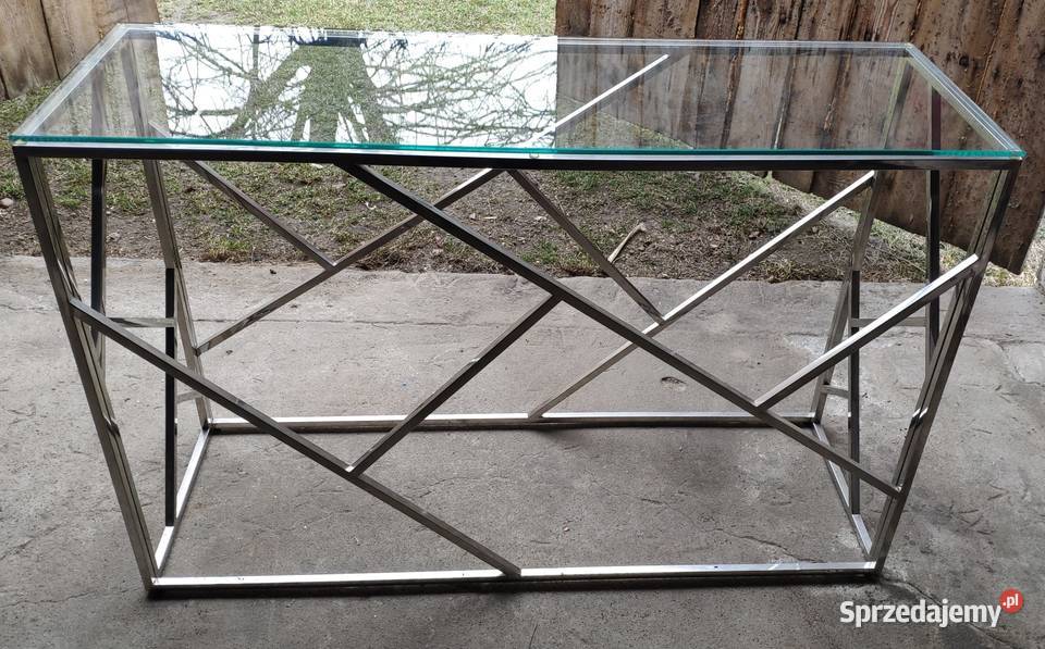 Konsola stolik srebrna glamour Adamów