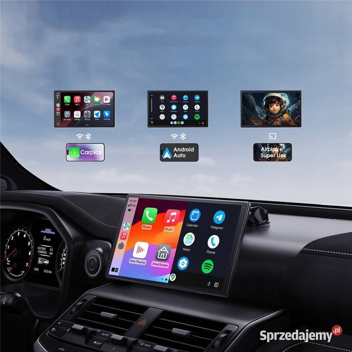 MONITOR SAMOCHODOWY 9 CARPLAY ANDROID AUTO Zawiercie sprzedam