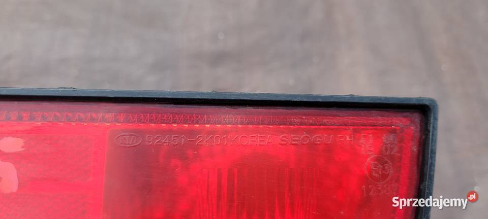 KIA SOUL I LAMPA TYŁ PRAWA W ZDERZAK Ruda Śląska