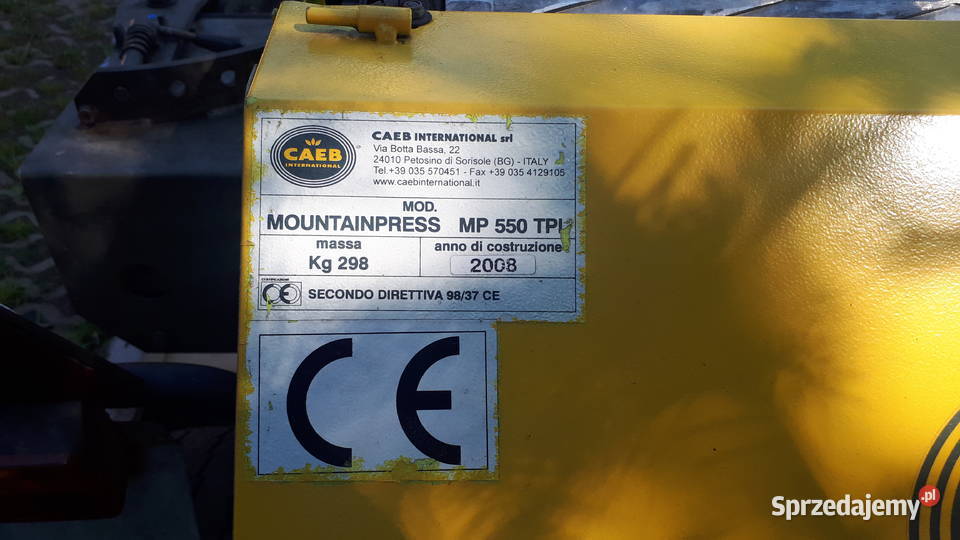 Prasa belująca włoskiej marki CAEB model TPL 550 Głogoczów
