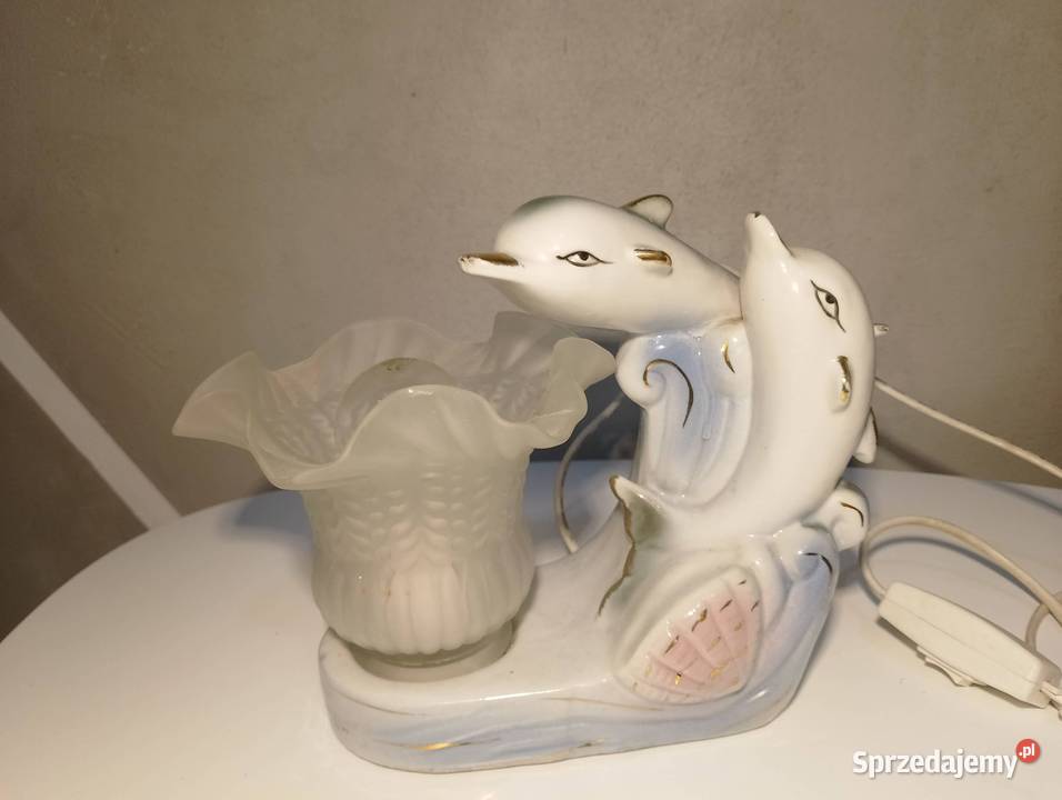 Lampa PRL delfiny Wrocław