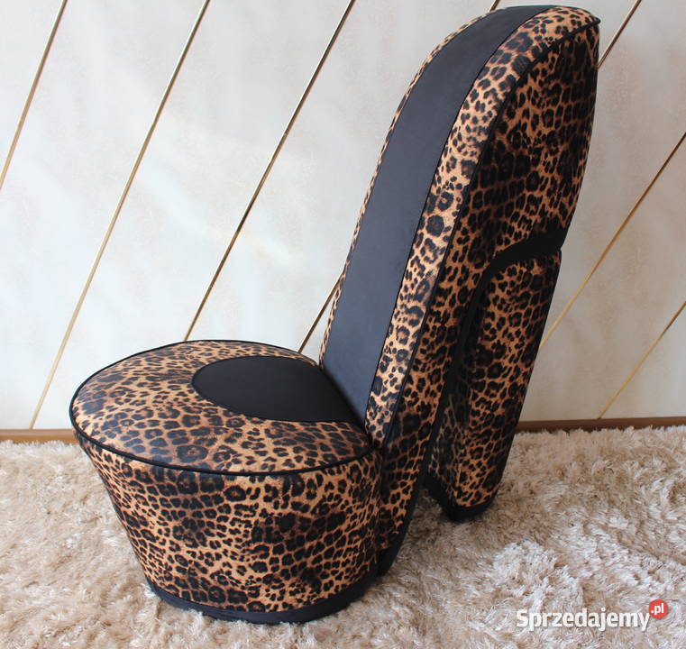 Piękny fotel damski but panterka wielkopolskie Koziegłowy