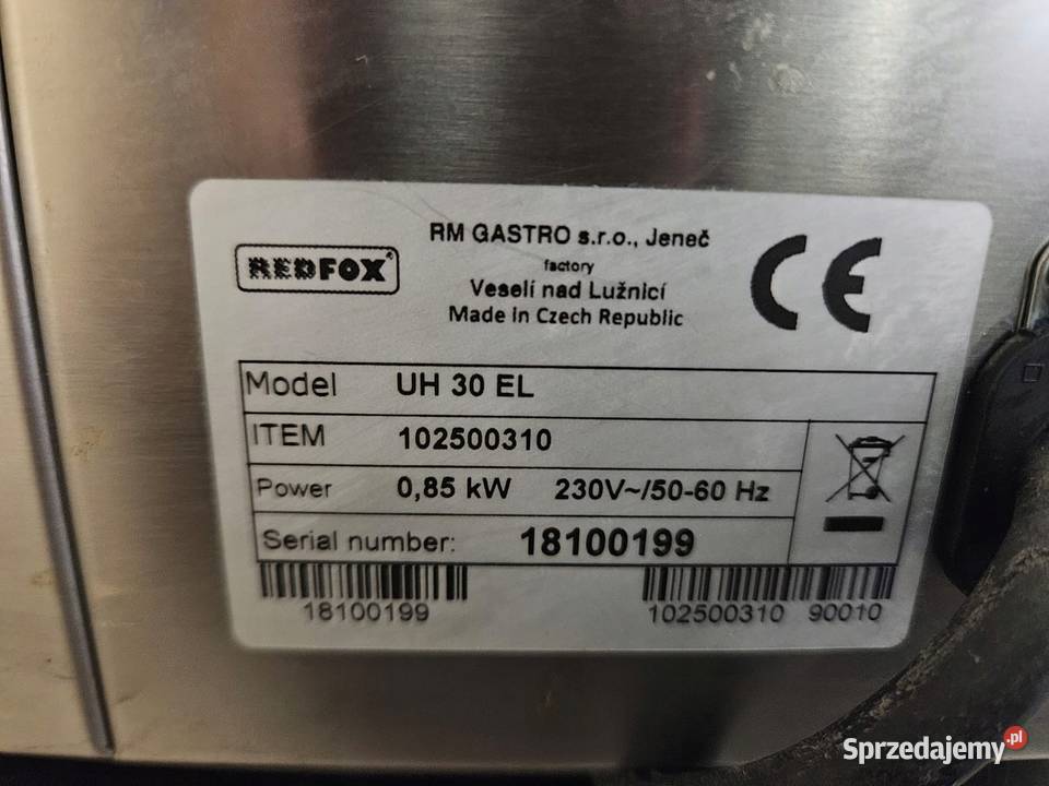 Podgrzewacz do frytek elektryczny REDFOX UH30EL Góra sprzedam