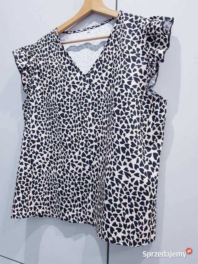 Damska panterkowoserduszkowa bluzeczka czarny Dąbrowa Górnicza