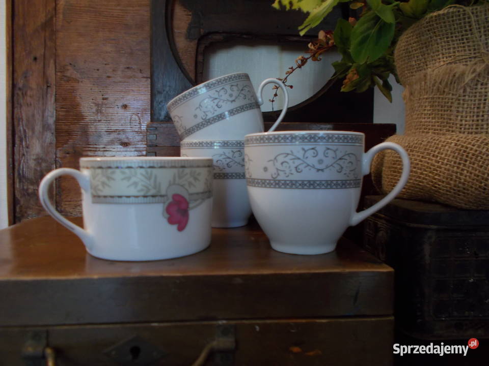 Filiżanka Porcelanowa Marie Sohl Zestaw 3 PRL Szczecin