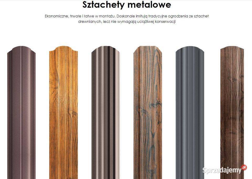SZTACHETY METALOWE Ogrodzenie Panelowe Sztachety Pilzno