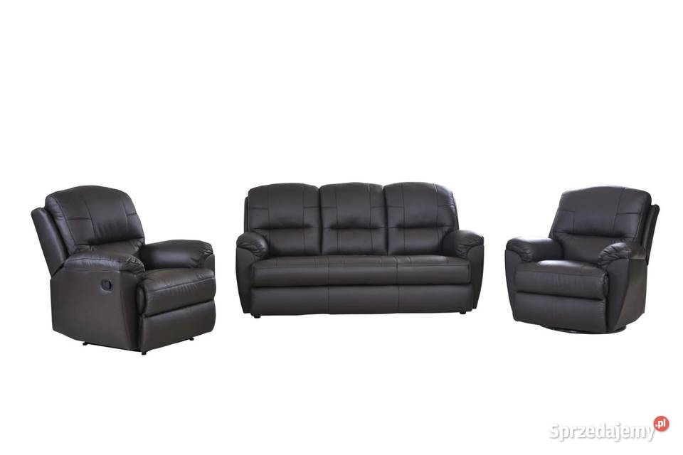 Komplet wypoczynkowy TANIA skóra naturalnastyl Dom i Ogród Piasek