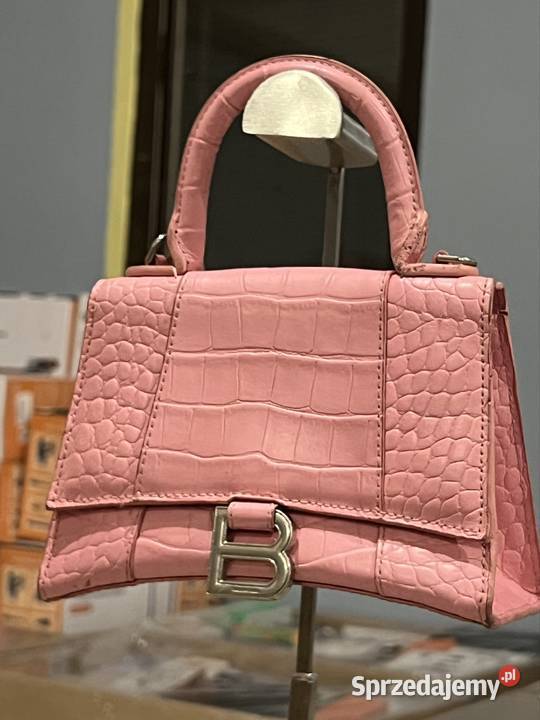 BALENCIAGA Mała torba tote z efektem krokodylej