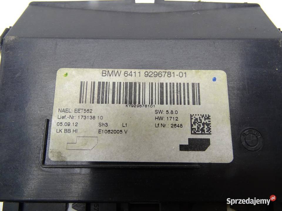 MODUŁ STEROWNIK KLIMATYZACJI 9296781 BMW F20 F21