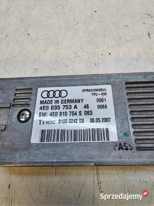 MODUŁ STEROWNIK GŁOSU AUDI A7 4L A8 D3 Przystajń
