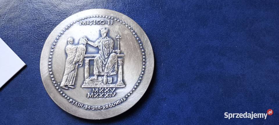 Stare monety Medal Mieszko II seria królewska Lesko